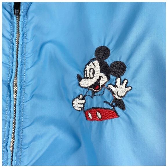 Walt Disney Productions Vintage Blue Mickey Mouse Windbreaker Size Large - Picture 6 of 13